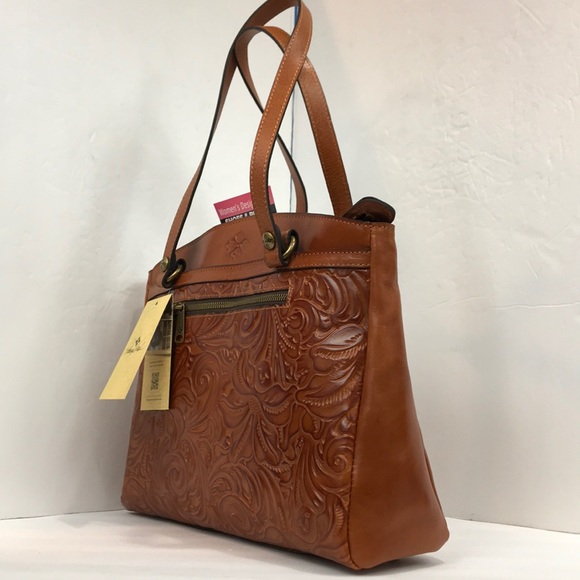 Patricia Nash Women's Poppy Top Zip Tote Handbag - Italian Leather, Double Shoulder Straps, Multiple Pockets - View #3